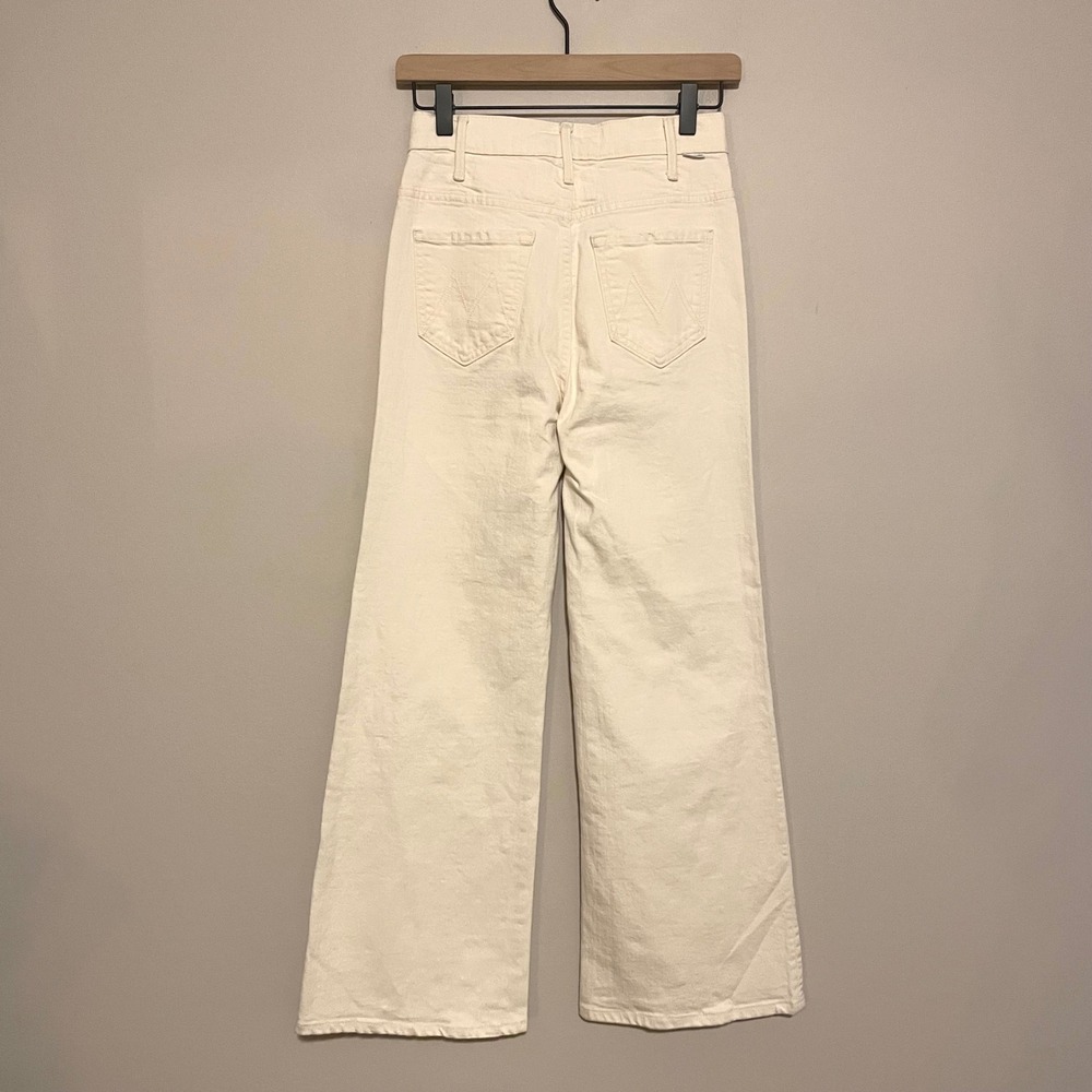Mother Superior jeans The Hustler Roller Heel Act Natural 25 wide leg cream boho - Picture 5 of 9